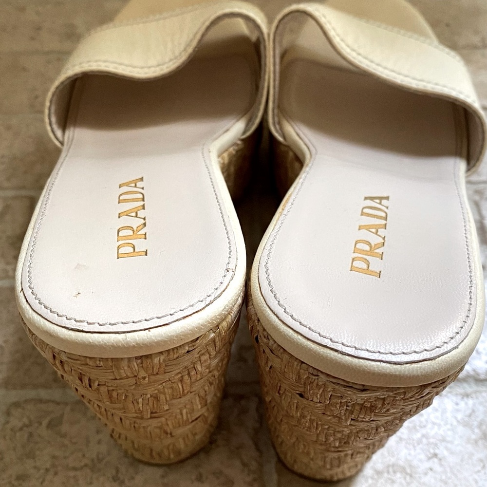 New: Prada Platform Slides Espadrille Sandals - image 6